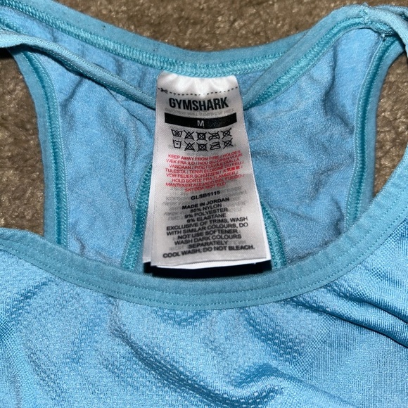 Gymshark Blue Racerback Sports Bra Moisture-Wicking - Picture 4 of 4